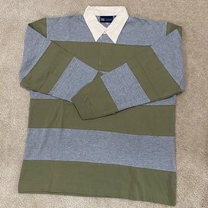 Faded Glory Grey Green Mens Long Sleeve Shirt Large NWOT
